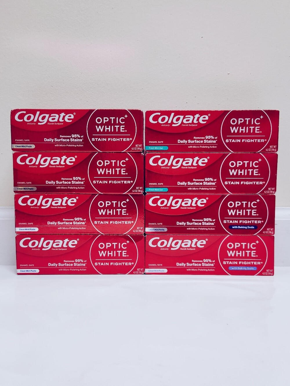 Colgate Optic White Whitening Toothpaste Bundle